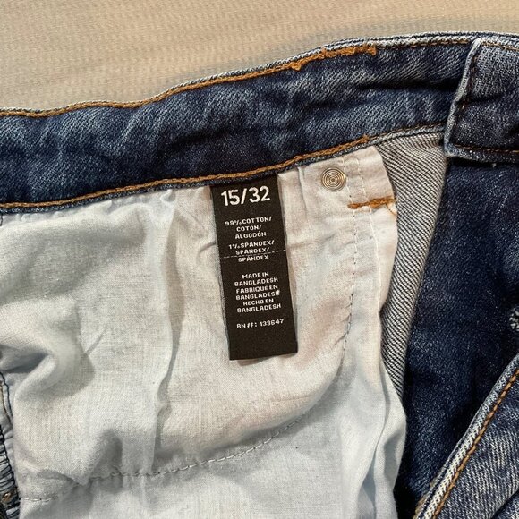 Celebrity Pink Jeans Womens 15 High Rise Wide Leg Distressed Hem Dark Wash Blue - Picture 5 of 12